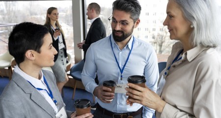 people taking part business event