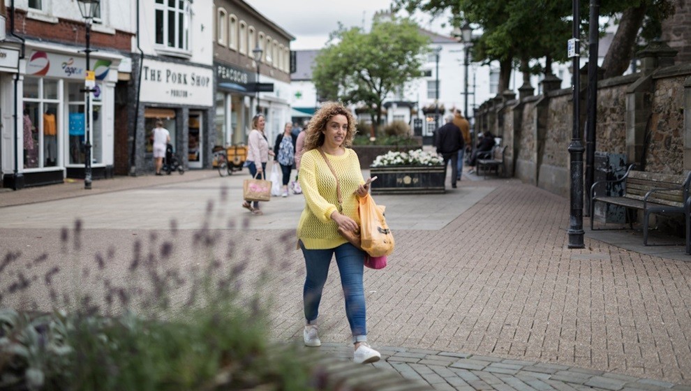 Poulton   high street shopping